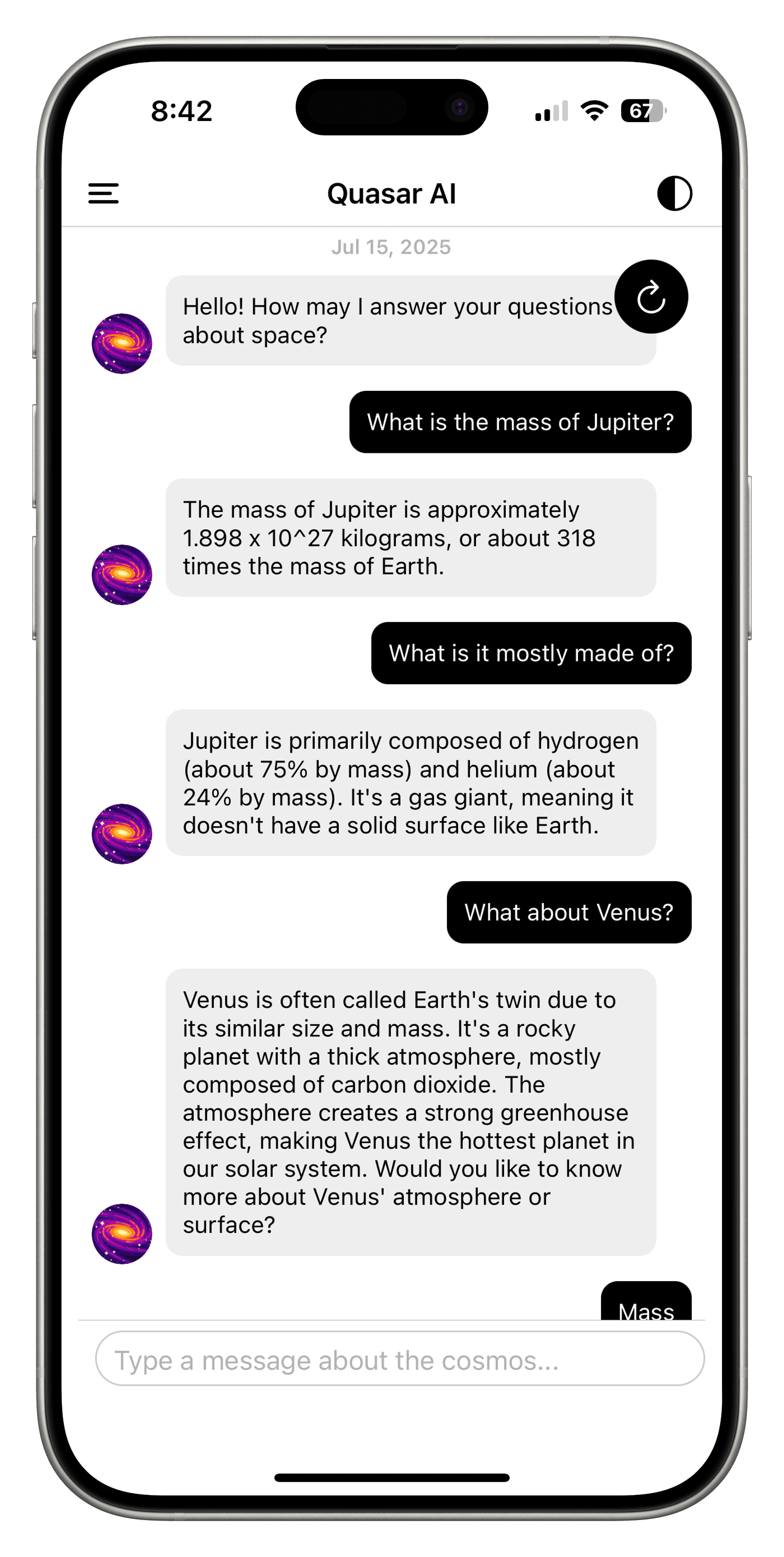 Quasar AI Page